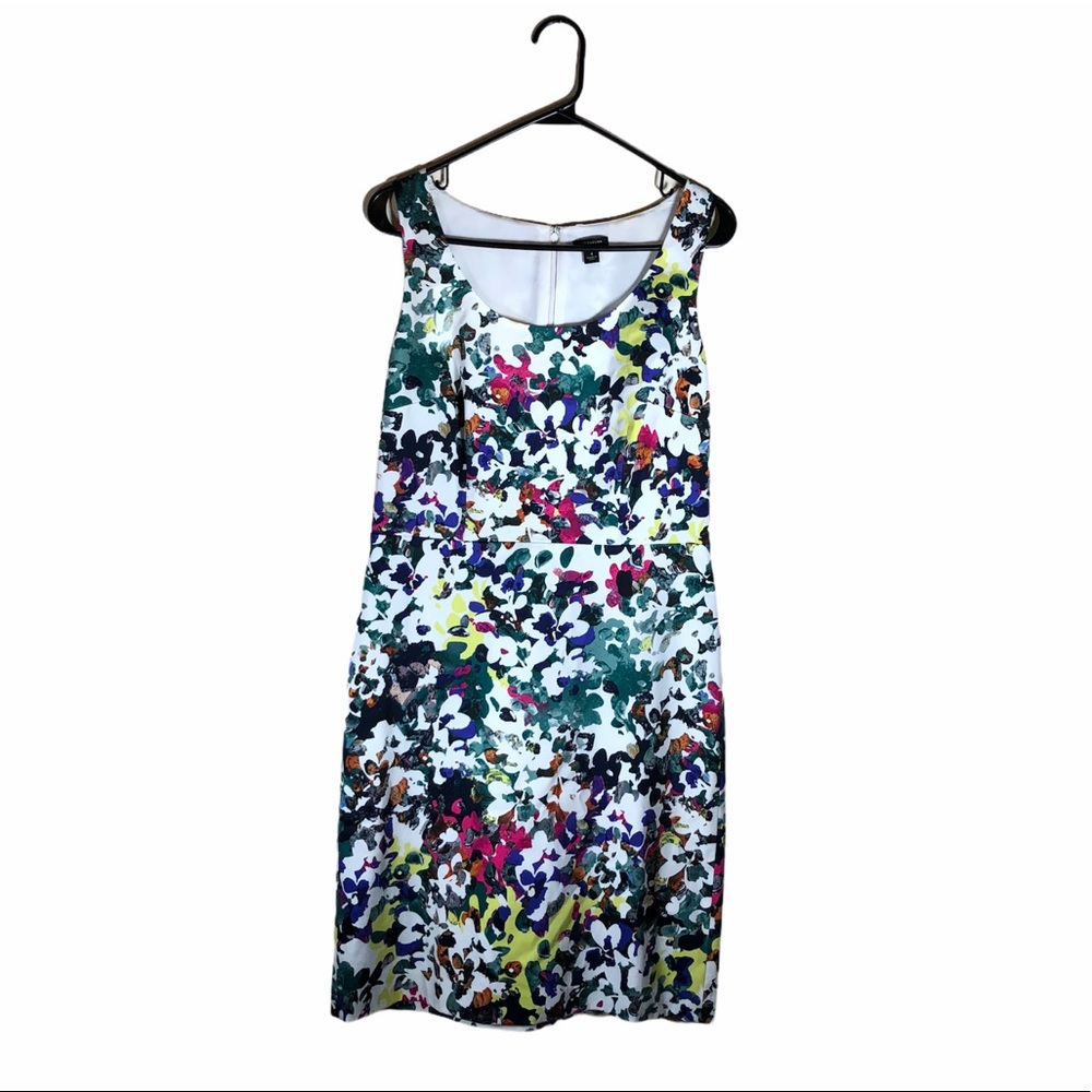 Ann Taylor Floral Sheath Dress Sleeveless